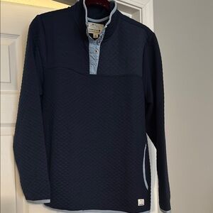 Navy Quilted Pullover